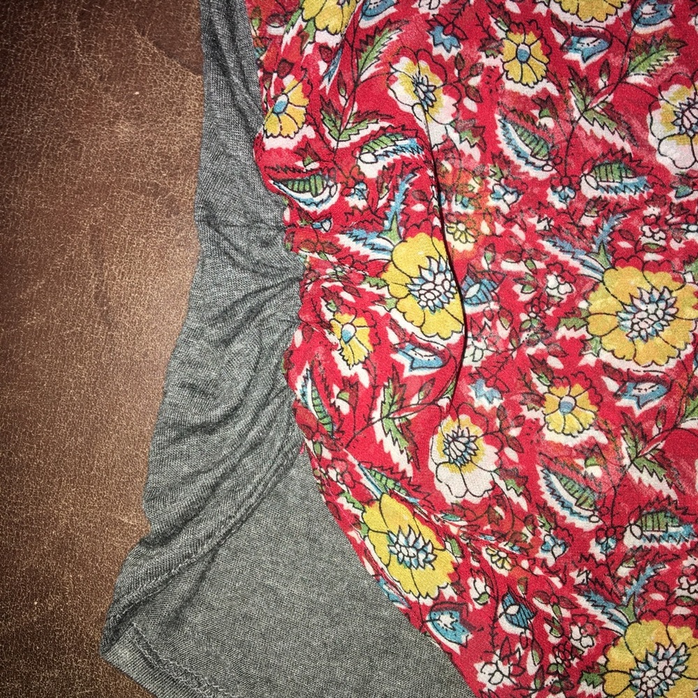 Anthropologie Tiny Floral Print Cap Sleeve Top - Picture 13 of 16